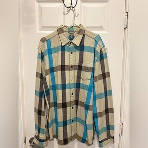 Element plaid button up shirt for men